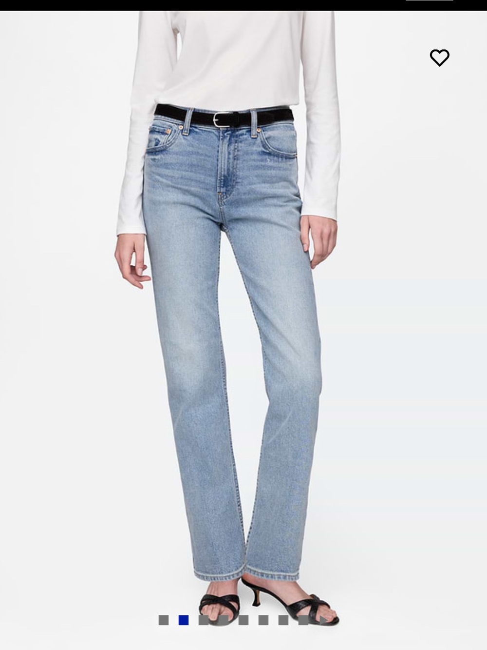 Gap High Rise ‘90s Slim Straight Jeans, light indigo, 27S